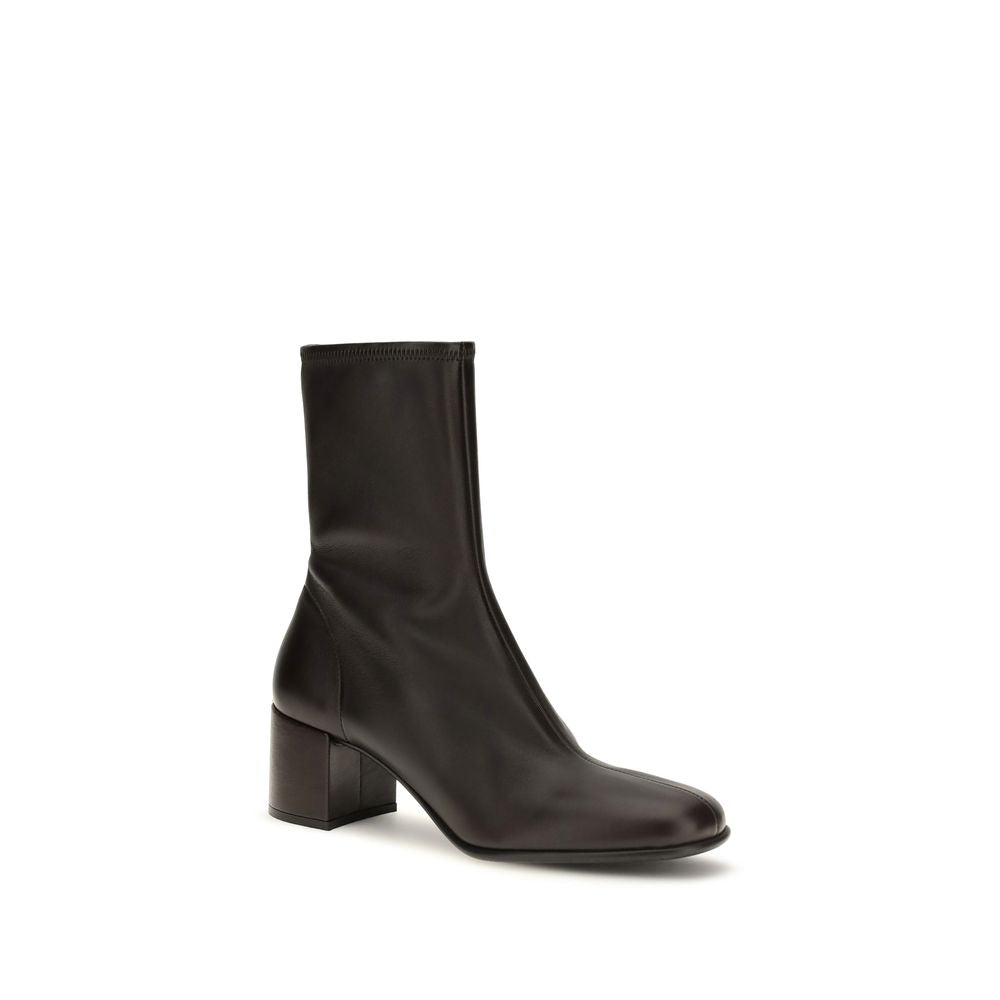 Prada | Brown Lamb Ovis Aries Ankle Boots