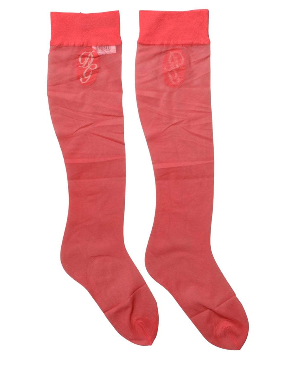 Dolce & Gabbana | Red Nylon Mesh Sheer Calf Long Accessory Socks