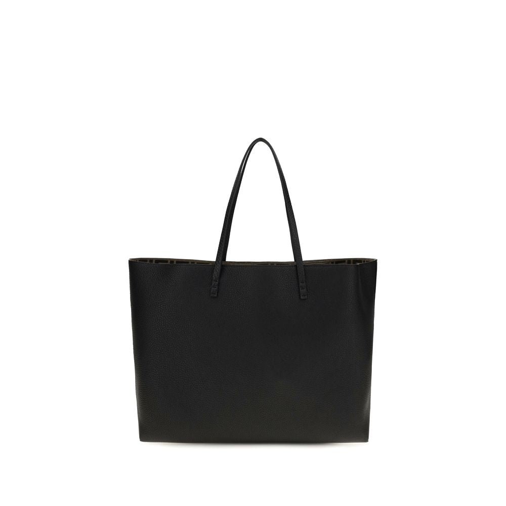 Fendi | Black Calf Leather Bos Taurus Shoulder Bag