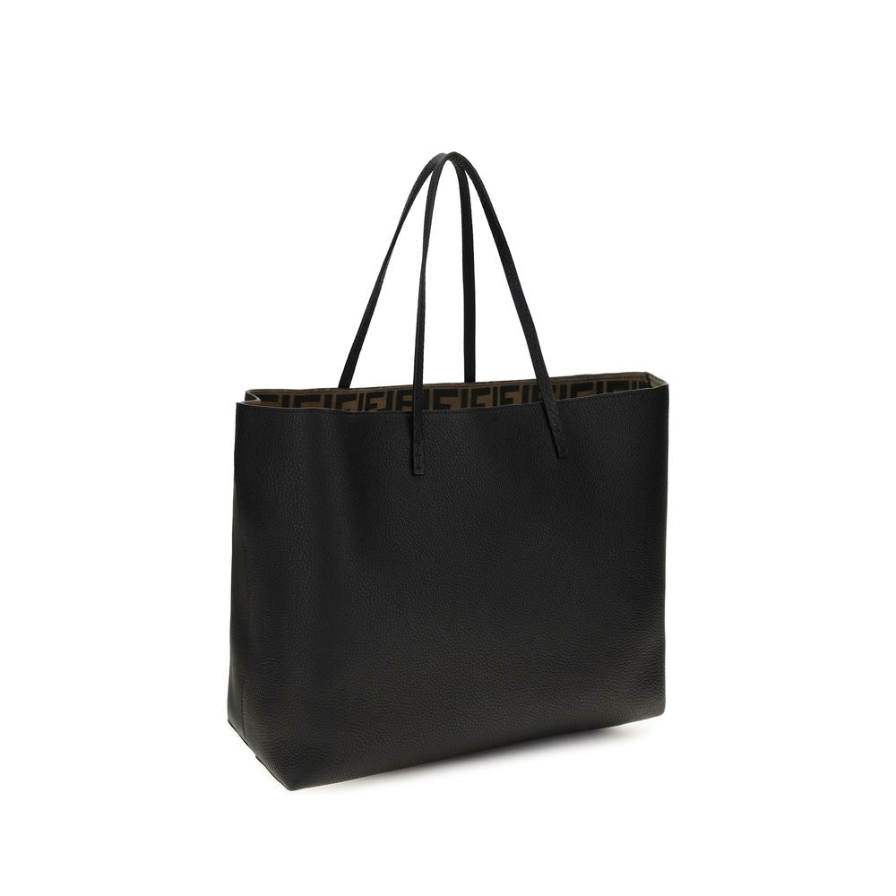 Fendi | Black Calf Leather Bos Taurus Shoulder Bag