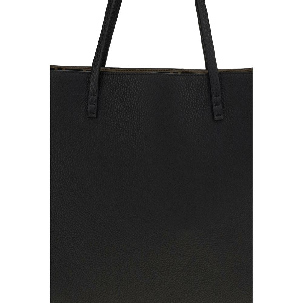 Fendi | Black Calf Leather Bos Taurus Shoulder Bag