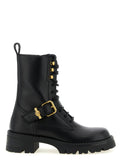 Versace | Black Calfskin Lace-Up Boots