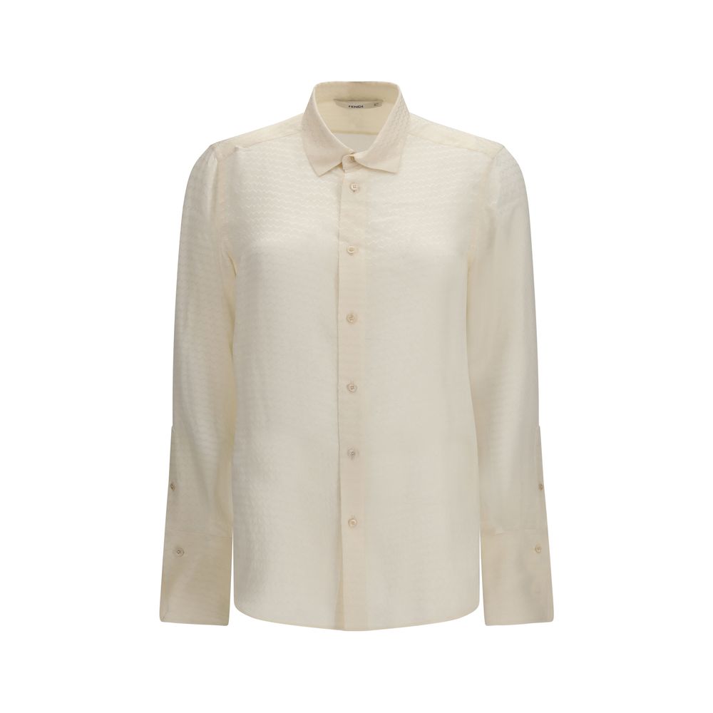 Fendi | Beige Silk Shirt