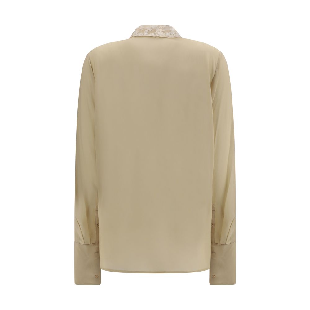 Fendi | Beige Silk Dress Shirt