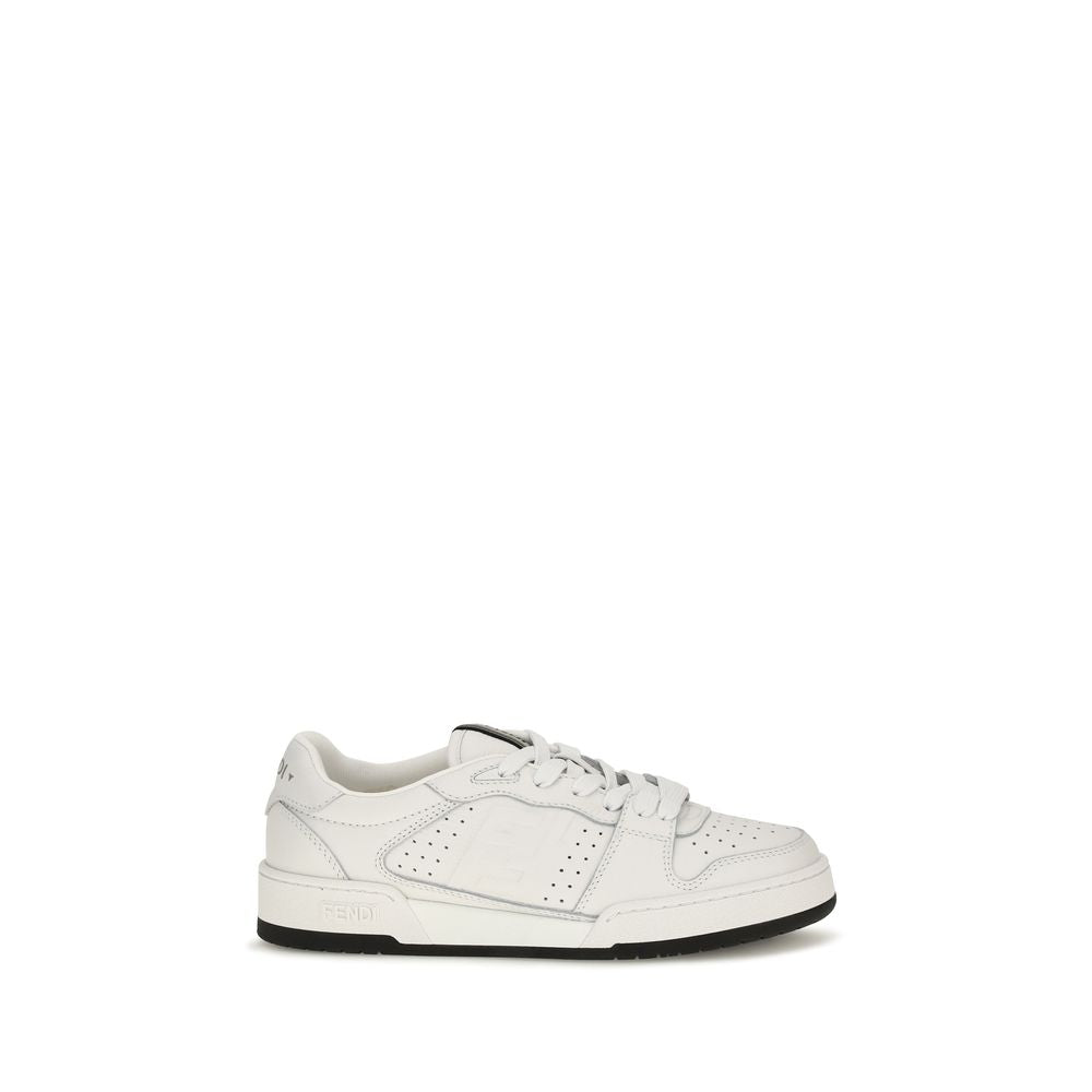Fendi | White Calf Leather Bos Taurus Athletic Sneakers