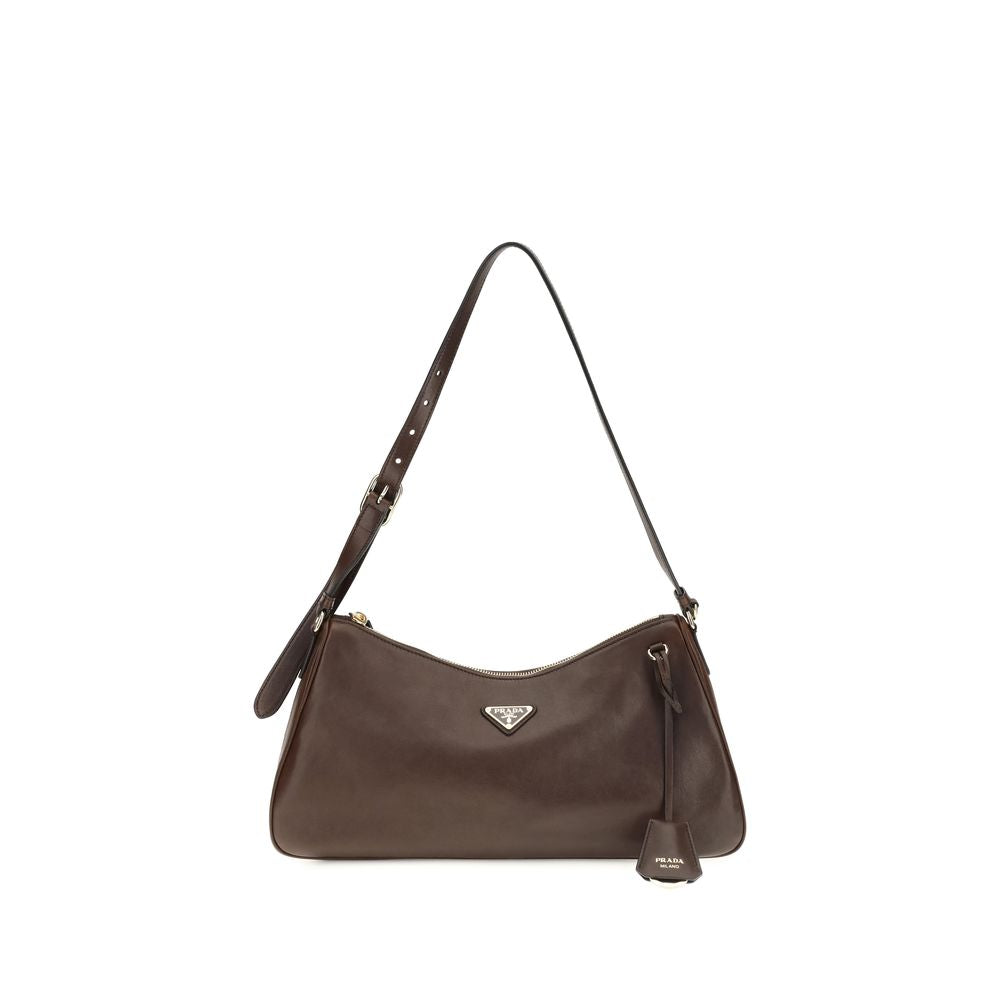 Prada | Brown Calf Leather Bos Taurus Shoulder Bag