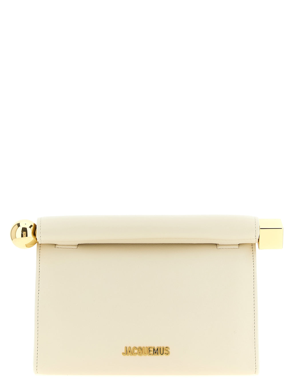 Jacquemus | White Lamb Leather Clutch Bag