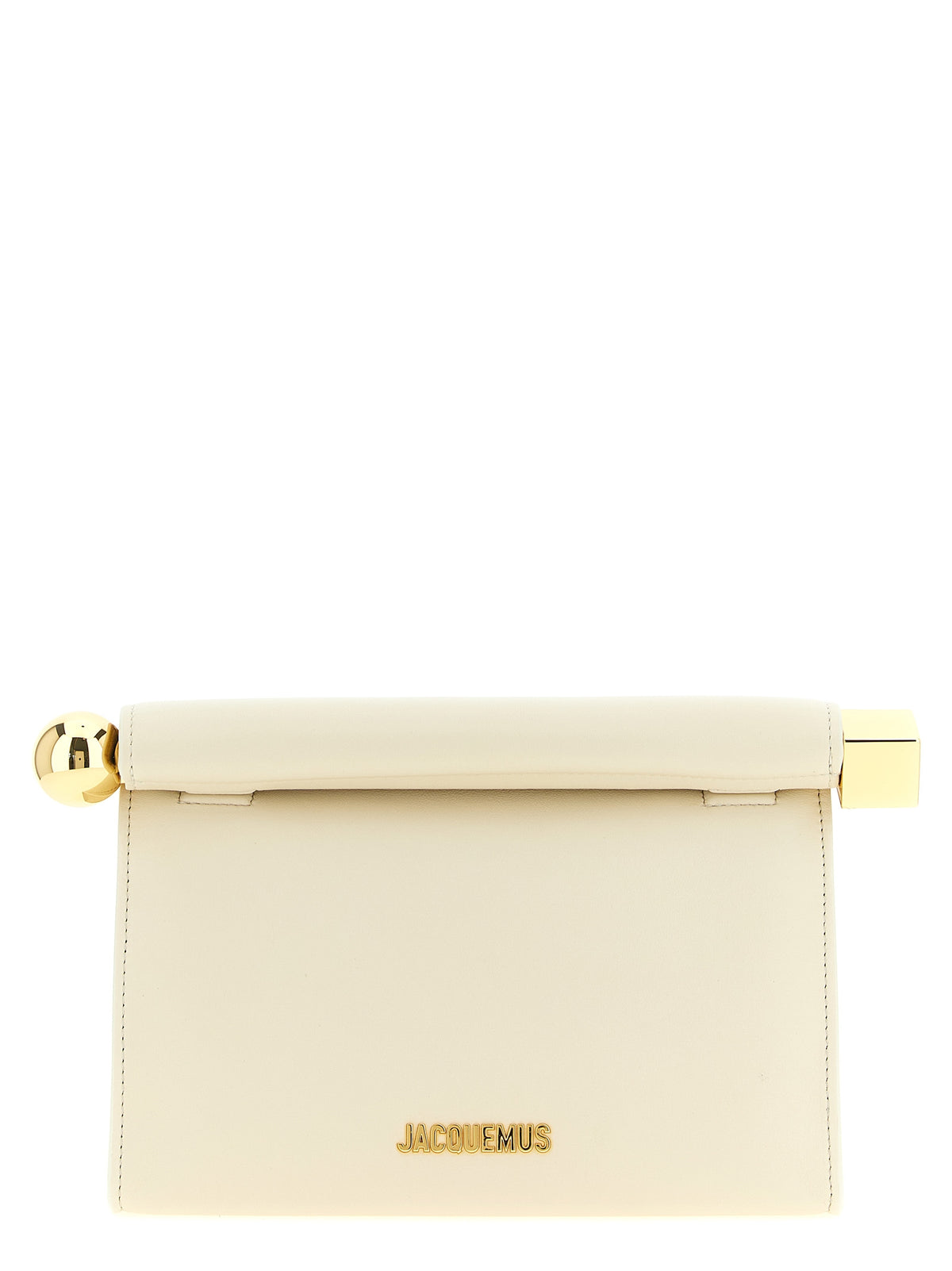 Jacquemus | White Lamb Leather Clutch Bag