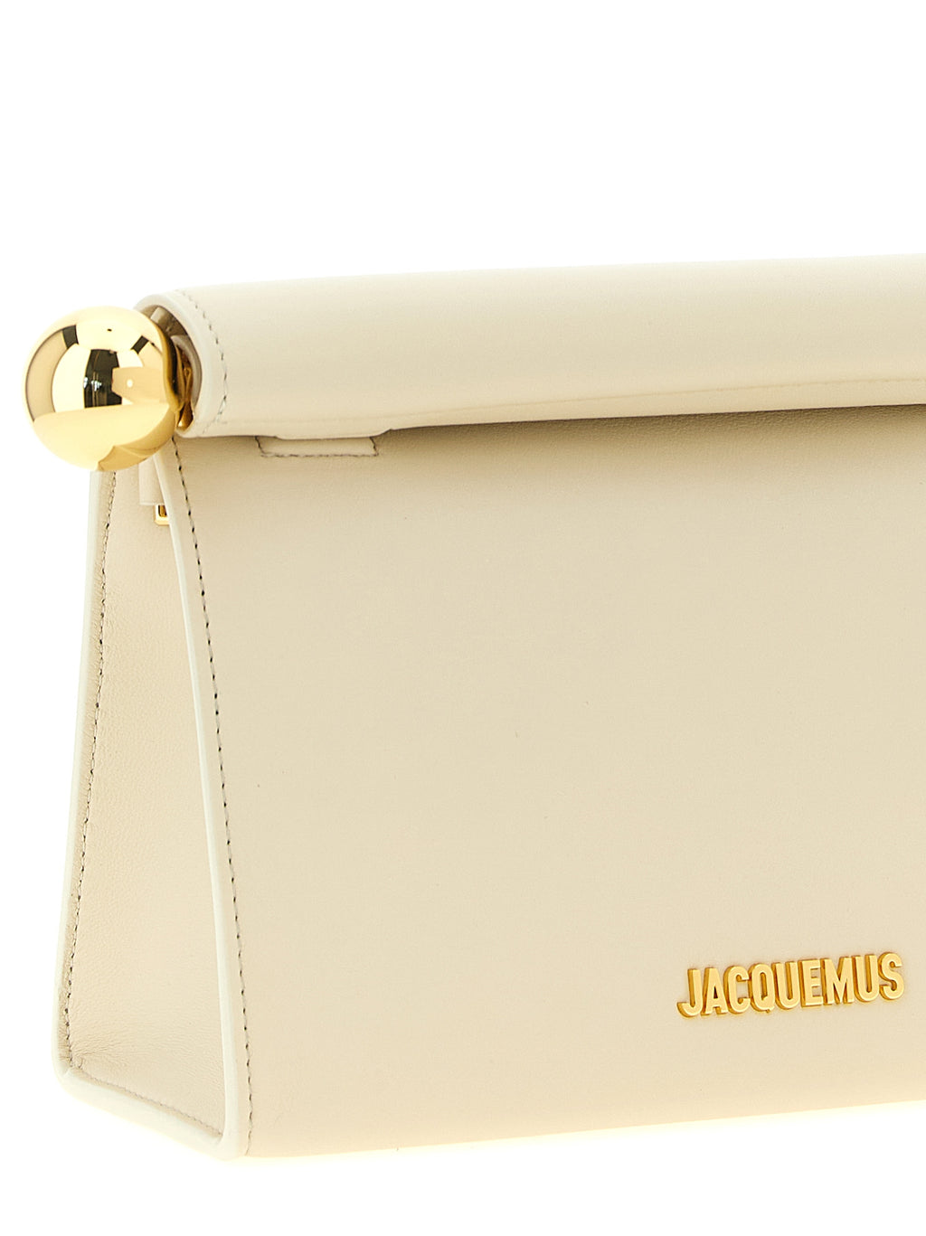 Jacquemus | White Lamb Leather Clutch Bag