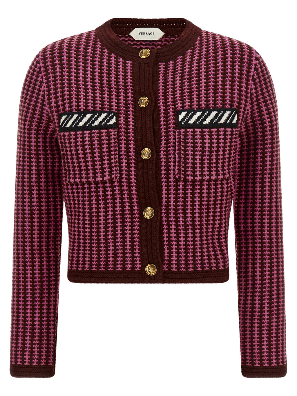 Versace | Multicolor Virgin Wool Cardigan