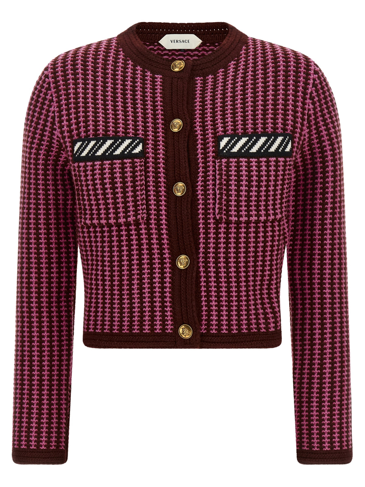 Versace | Multicolor Virgin Wool Cardigan