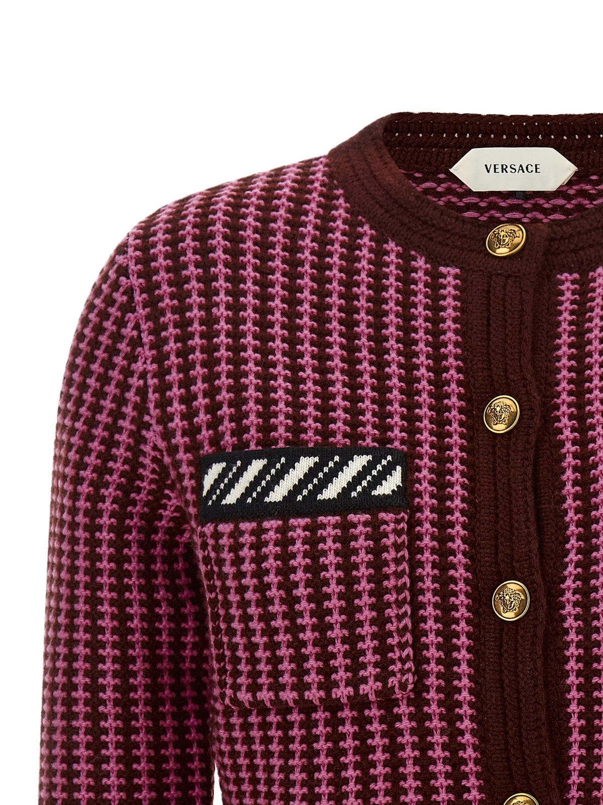 Versace | Multicolor Virgin Wool Cardigan