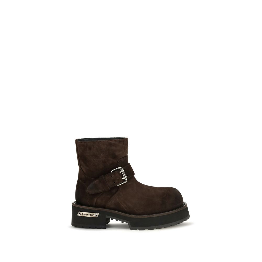 Balenciaga | Brown Calf Leather Bos Taurus Ankle Boots