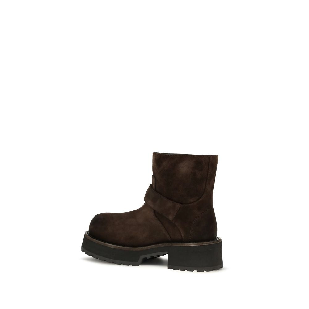 Balenciaga | Brown Calf Leather Bos Taurus Ankle Boots