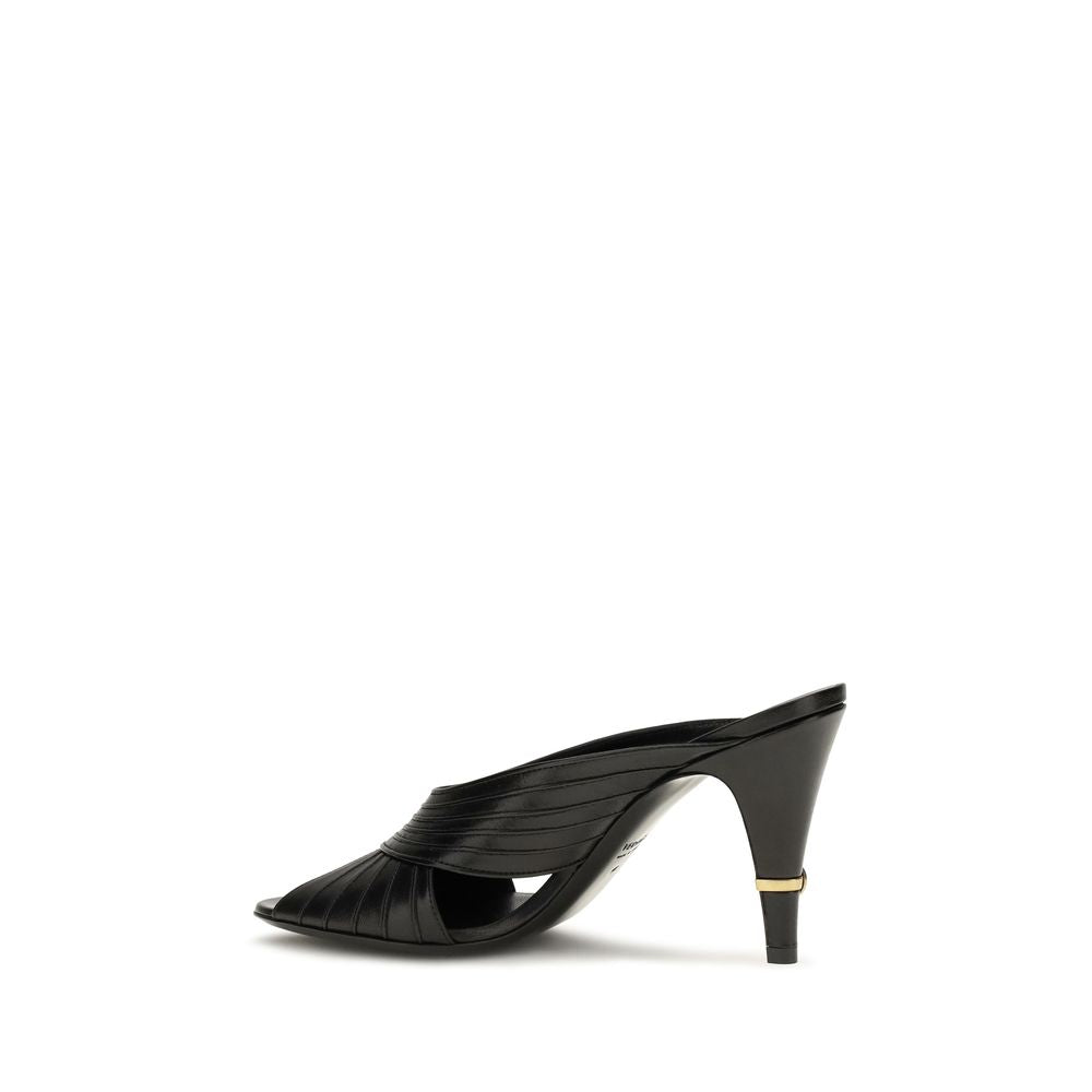 Versace | Black Lamb Ovis Aries Mules