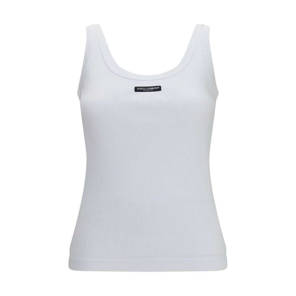 Dolce & Gabbana | White Cotton Tank Tops