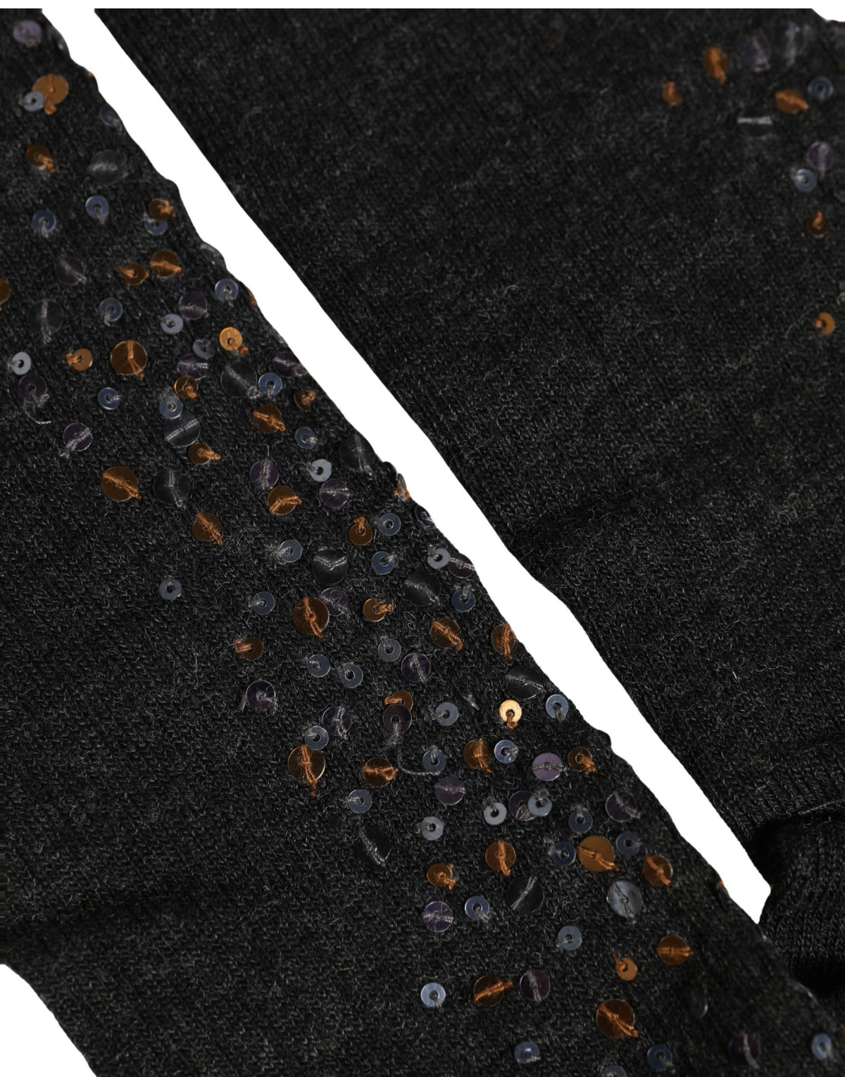 Dolce & Gabbana | Dark Gray Sequined Wool Knee High Accessory Socks