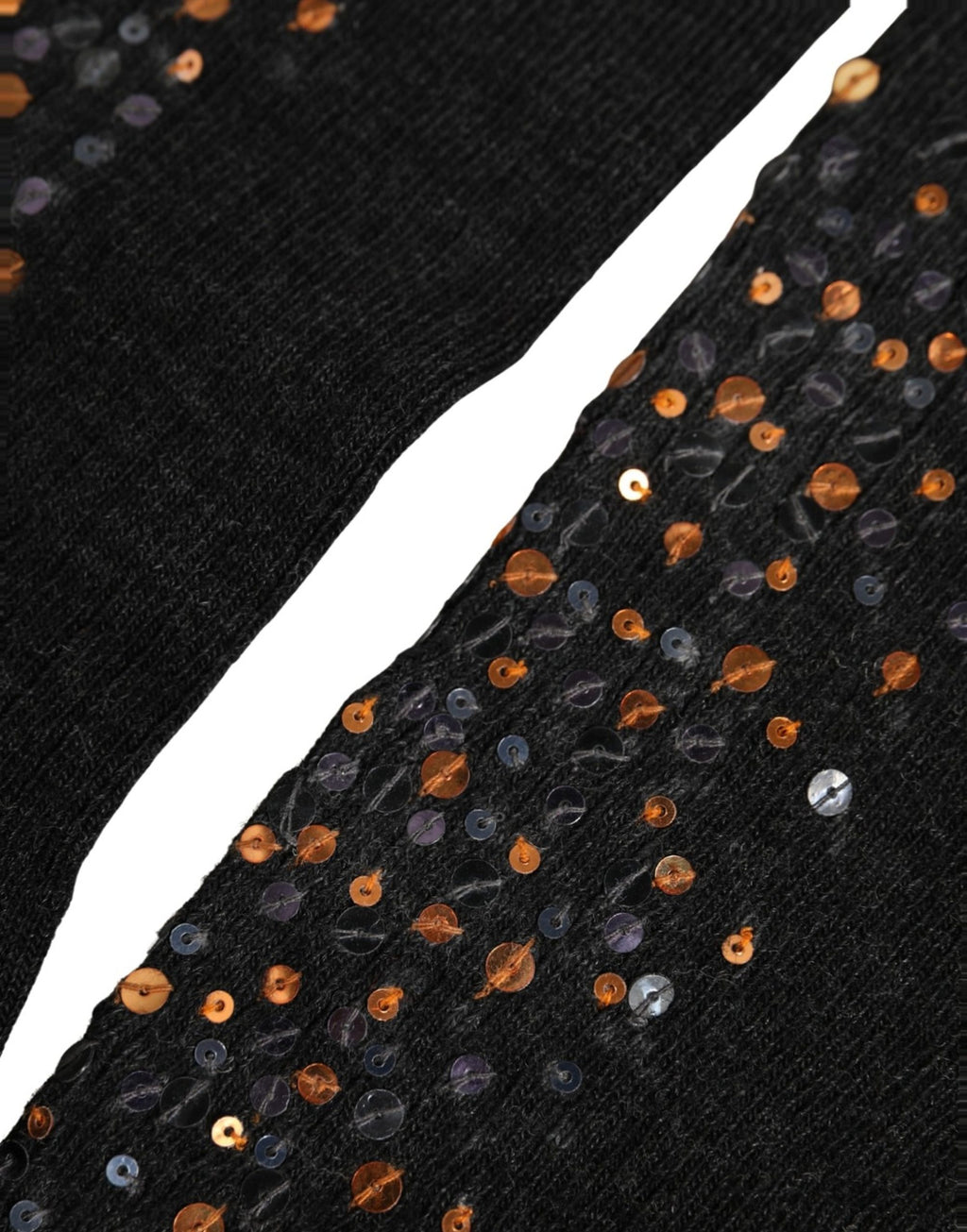 Dolce & Gabbana | Dark Gray Sequined Wool Knee High Accessory Socks
