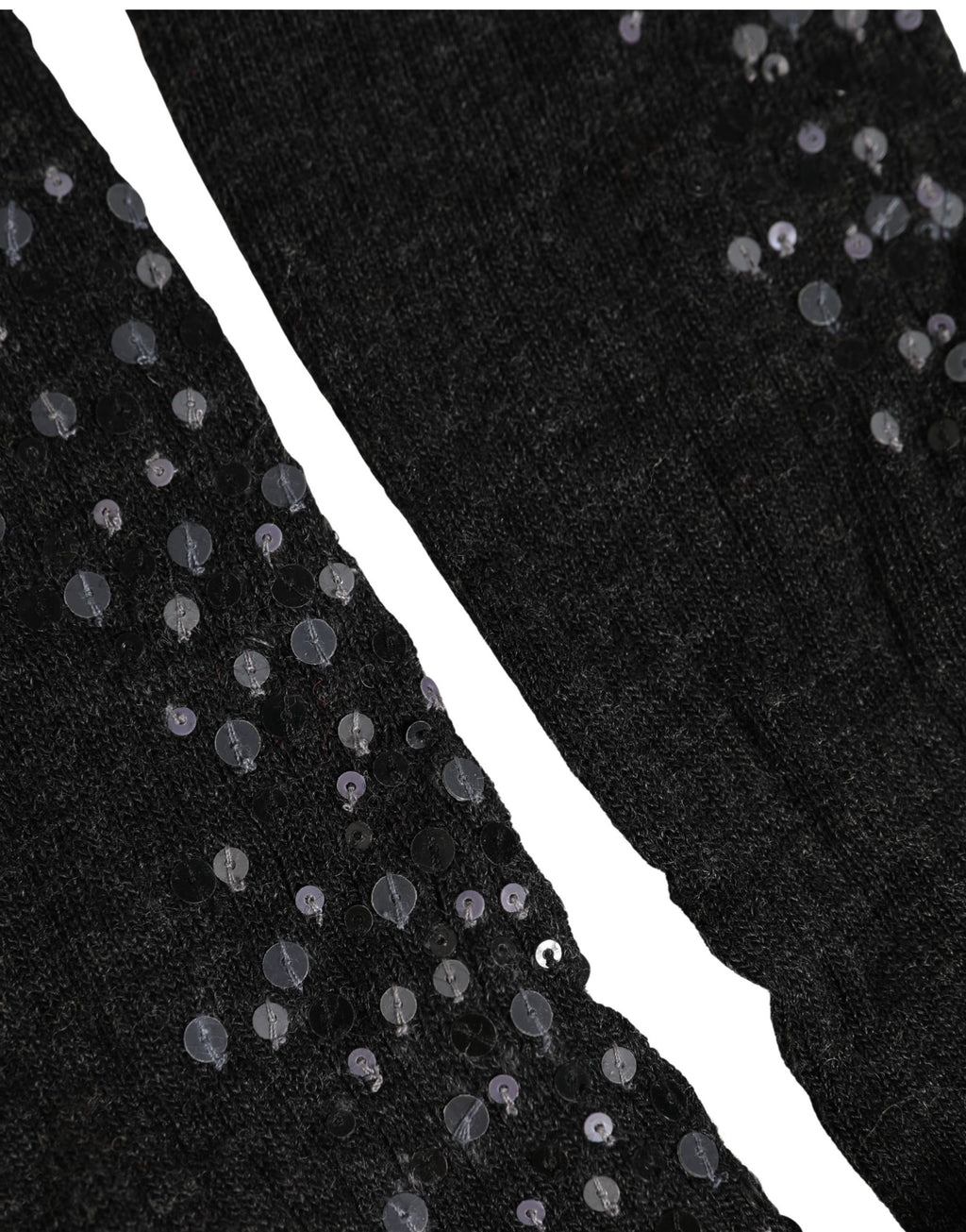 Dolce & Gabbana | Dark Gray Sequined Wool Knee High Accessory Socks