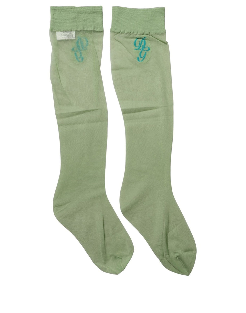 Dolce & Gabbana | Green Knee High Sheer Nylon Accessory Socks