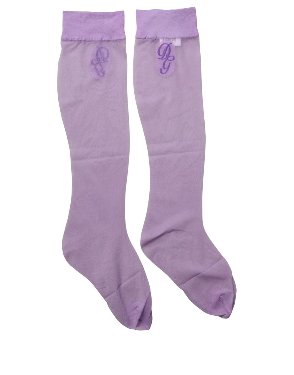 Dolce & Gabbana | Purple Knee High Sheer Nylon Accessory Socks