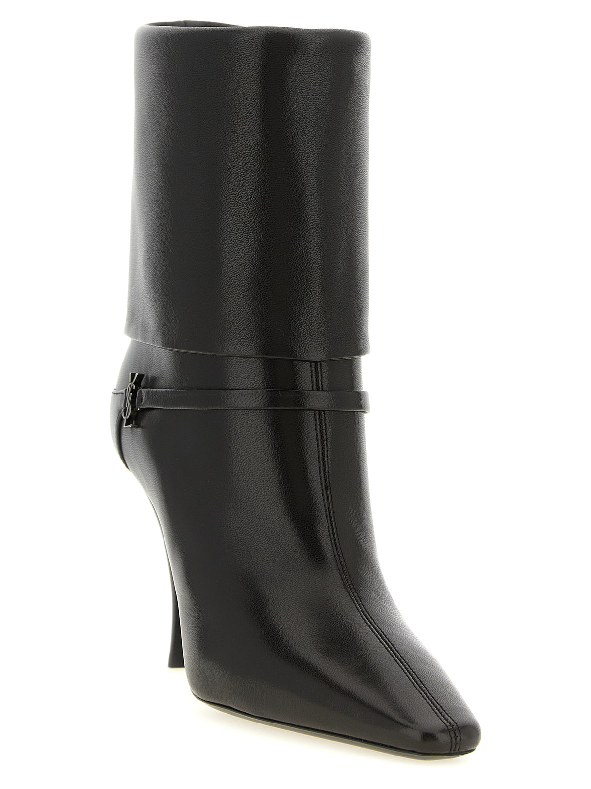 Saint Laurent | Brown Lamb Leather Ankle Boots