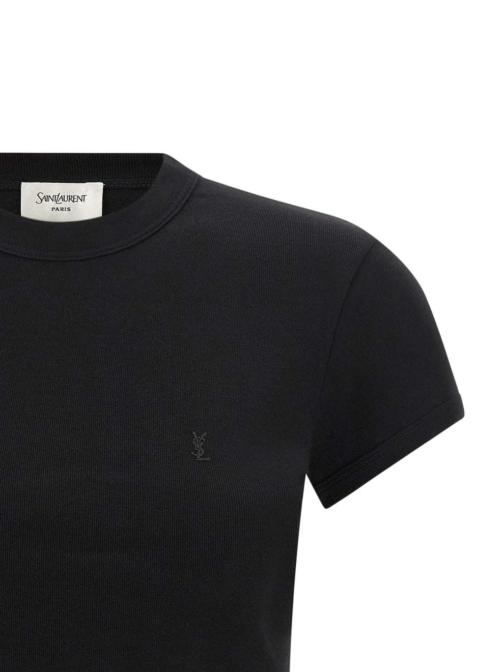 Saint Laurent | Black Cotton T-Shirt