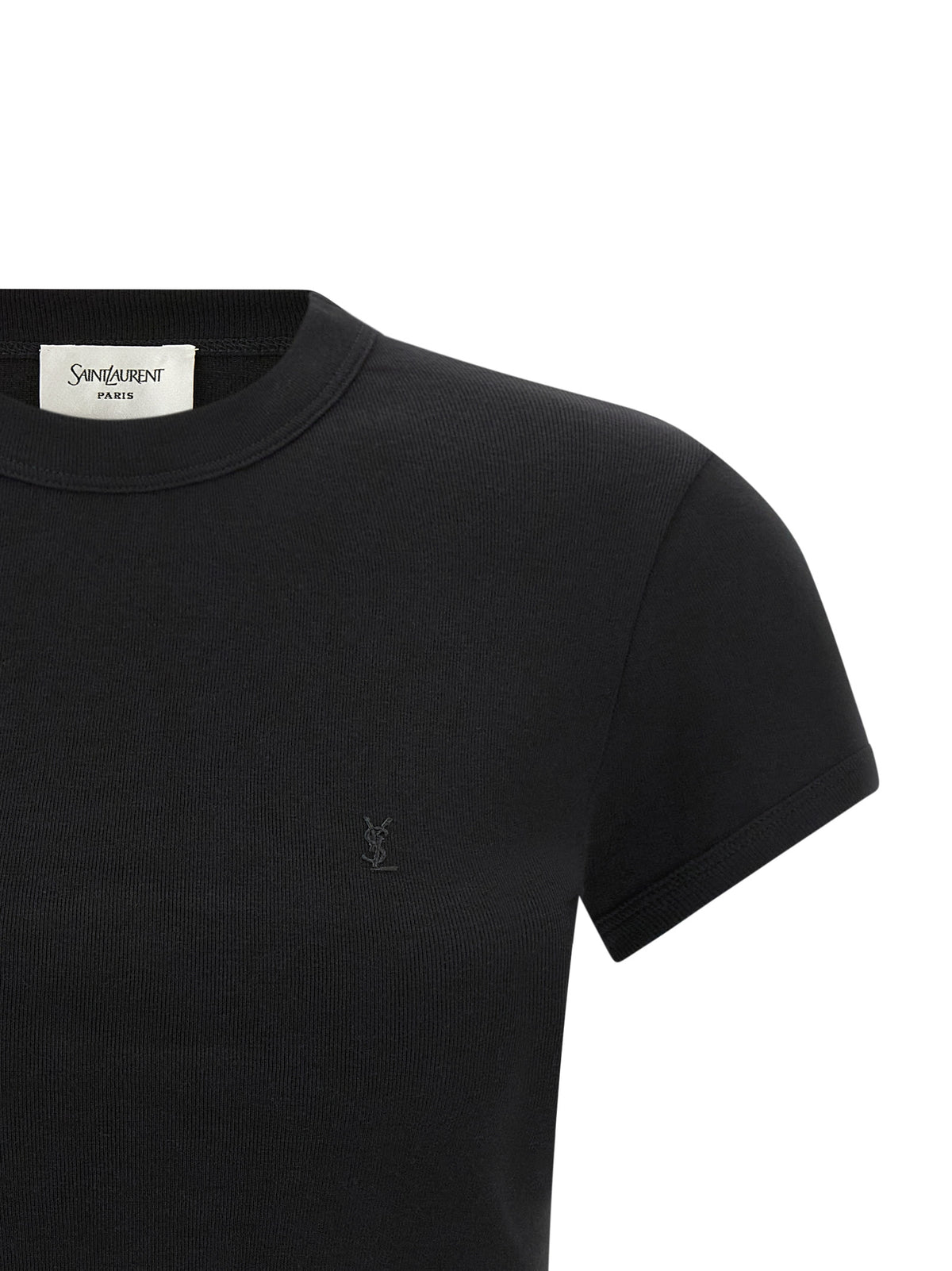 Saint Laurent | Black Cotton T-Shirt