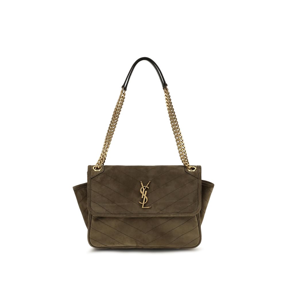 Saint Laurent | Bicolor Suede Leather Shoulder Bag