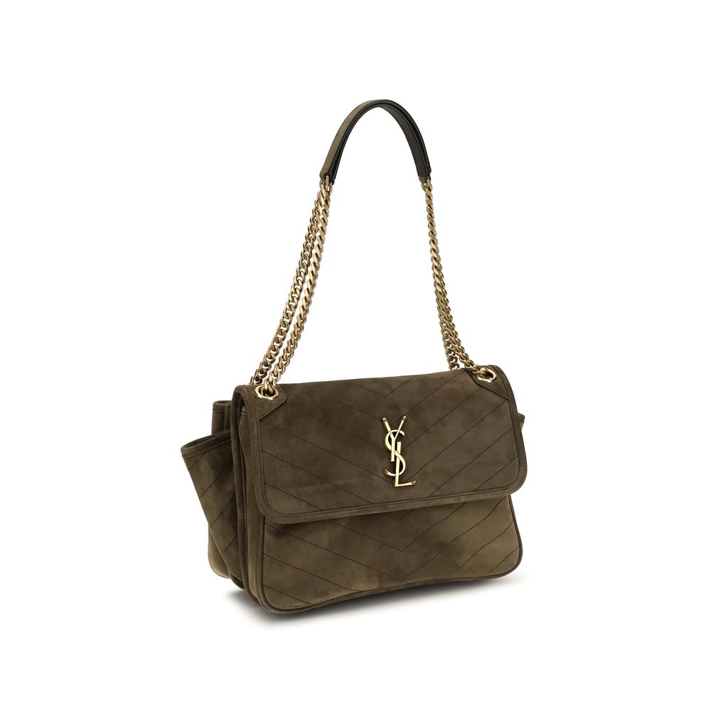Saint Laurent | Bicolor Suede Leather Shoulder Bag