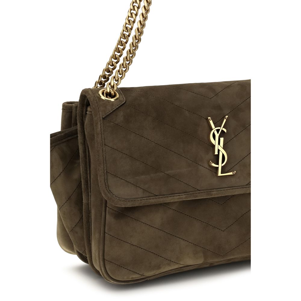 Saint Laurent | Bicolor Suede Leather Shoulder Bag