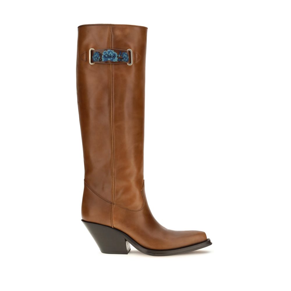 Chloé | Brown Calf Leather Bos Taurus Over The Knee