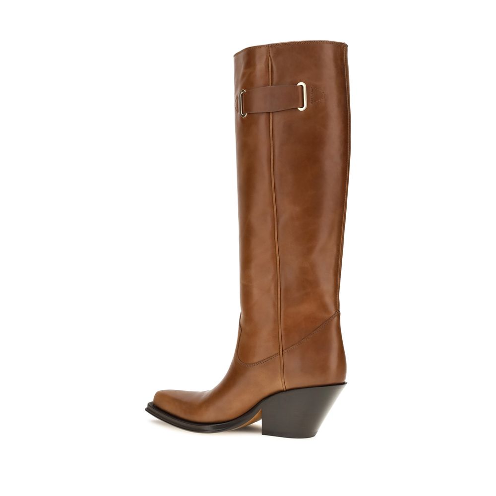 Chloé | Brown Calf Leather Bos Taurus Over The Knee
