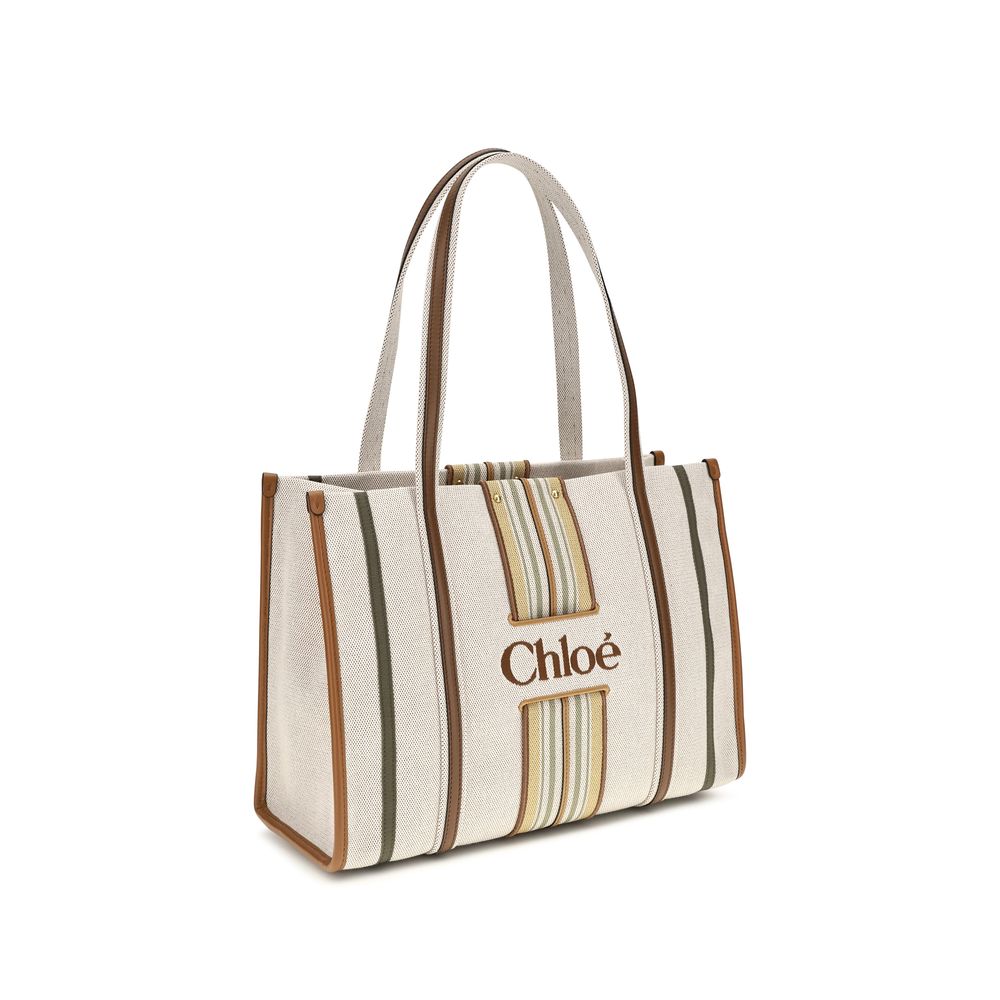 Chloé | Beige Cotton Shoulder Bag