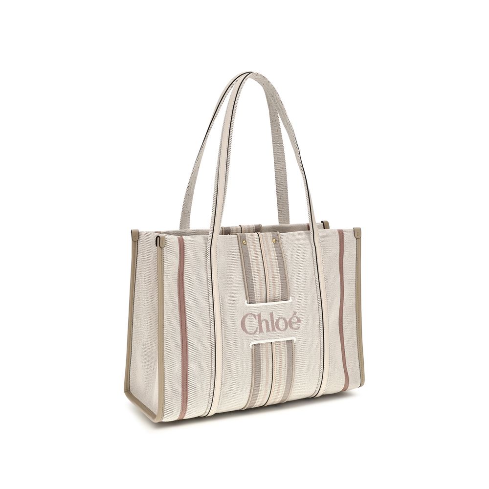 Chloé | Beige Cotton Shoulder Bag