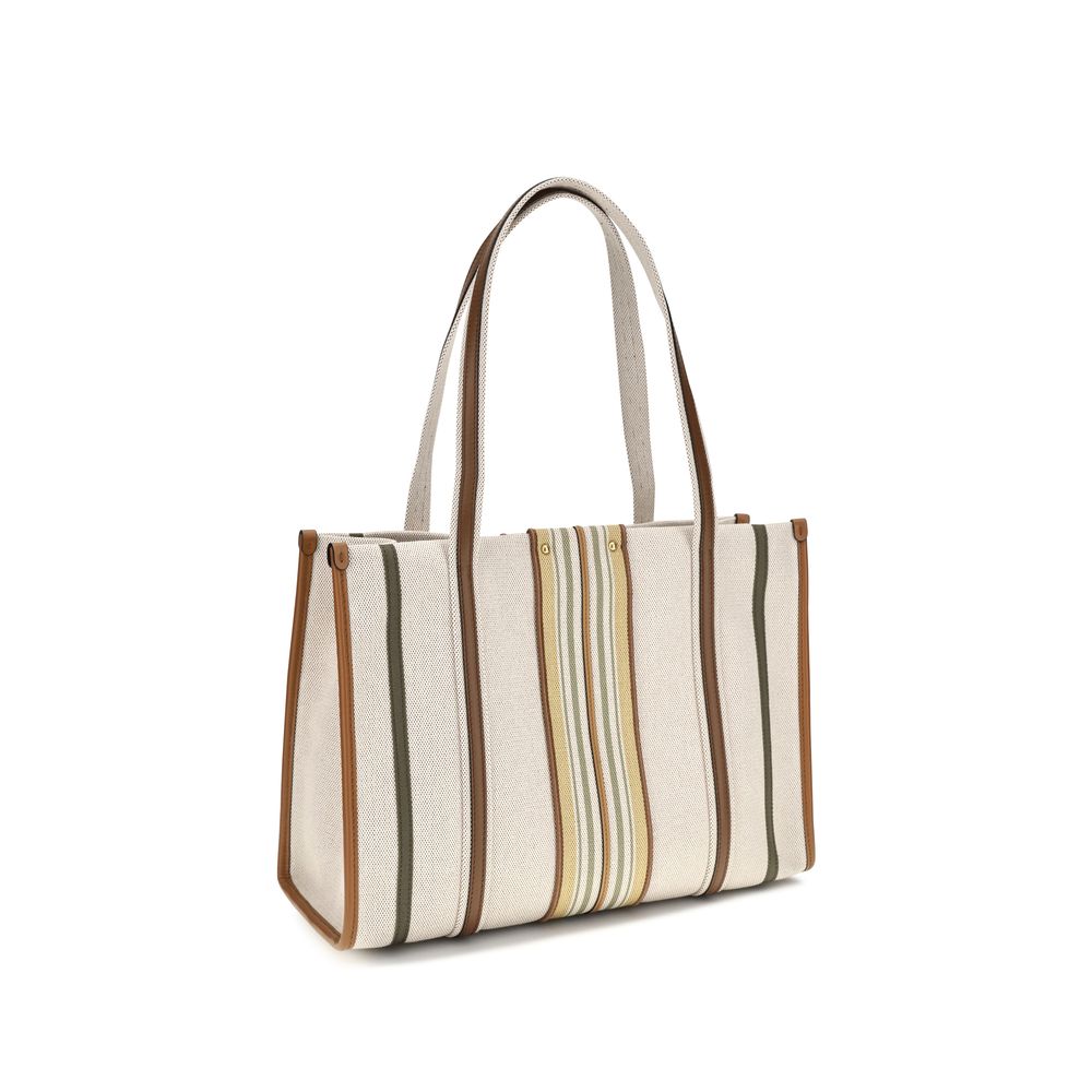 Chloé | Beige Cotton Shoulder Bag