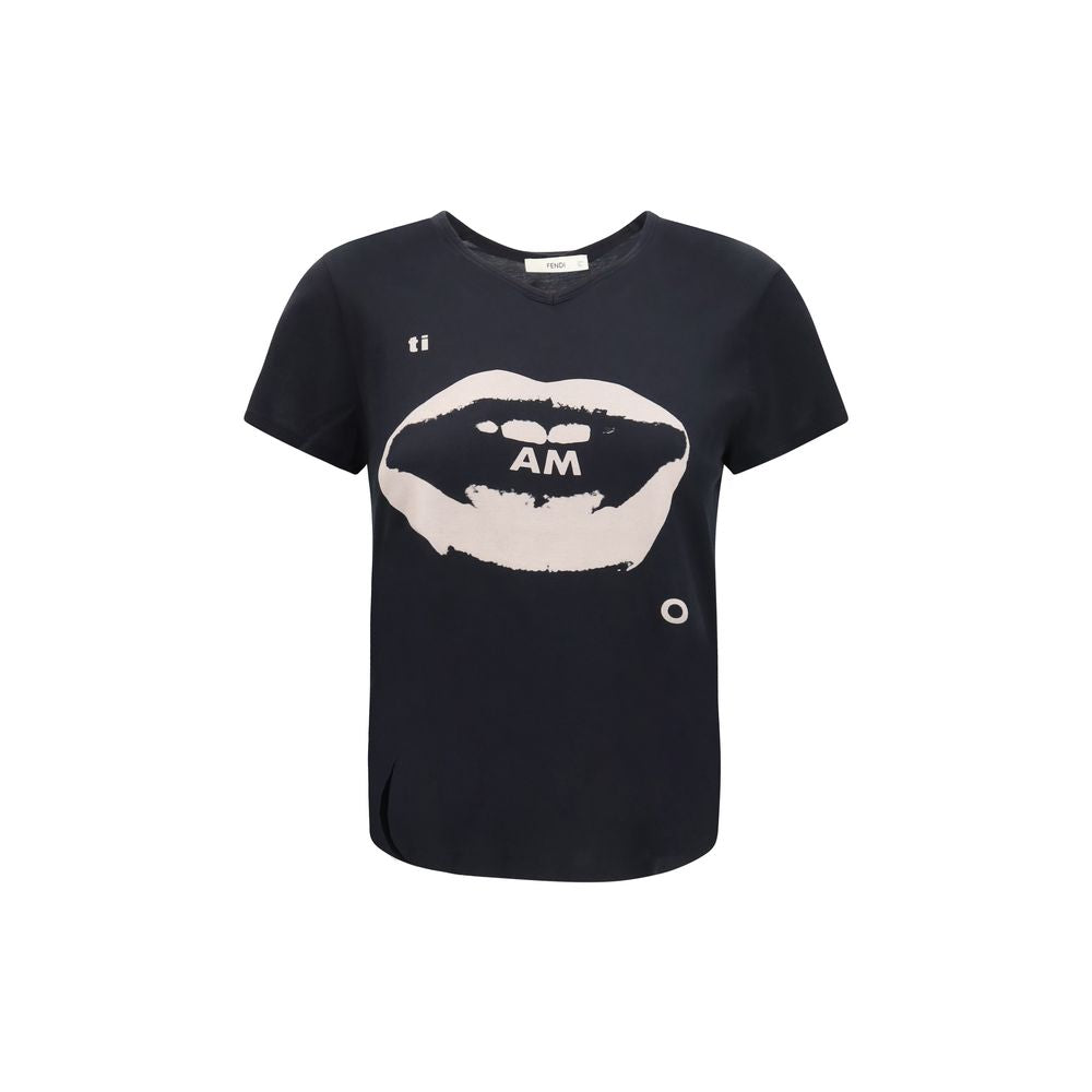 Fendi | Black Cotton T-Shirt