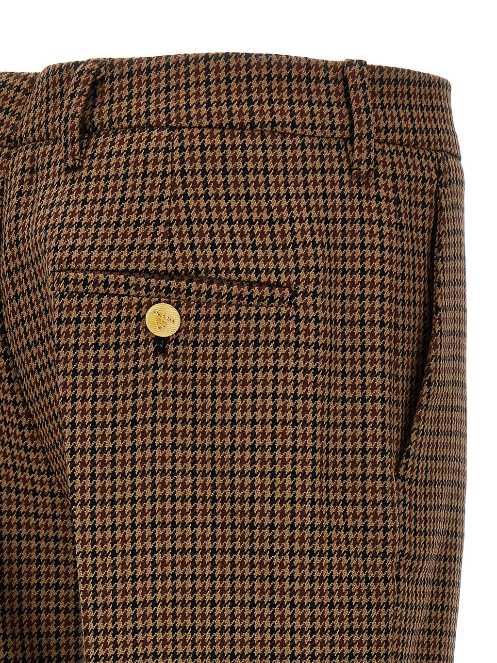Prada | Brown Virgin Wool Casual Pants