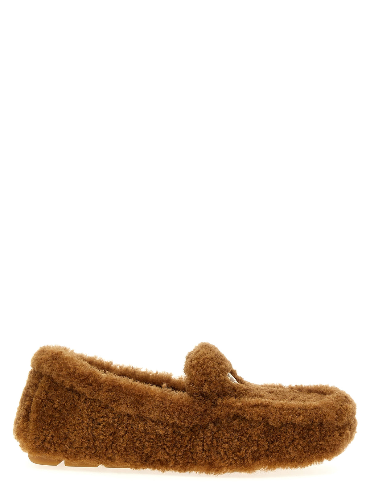 Prada | Brown Lamb Leather Slip-On Loafers