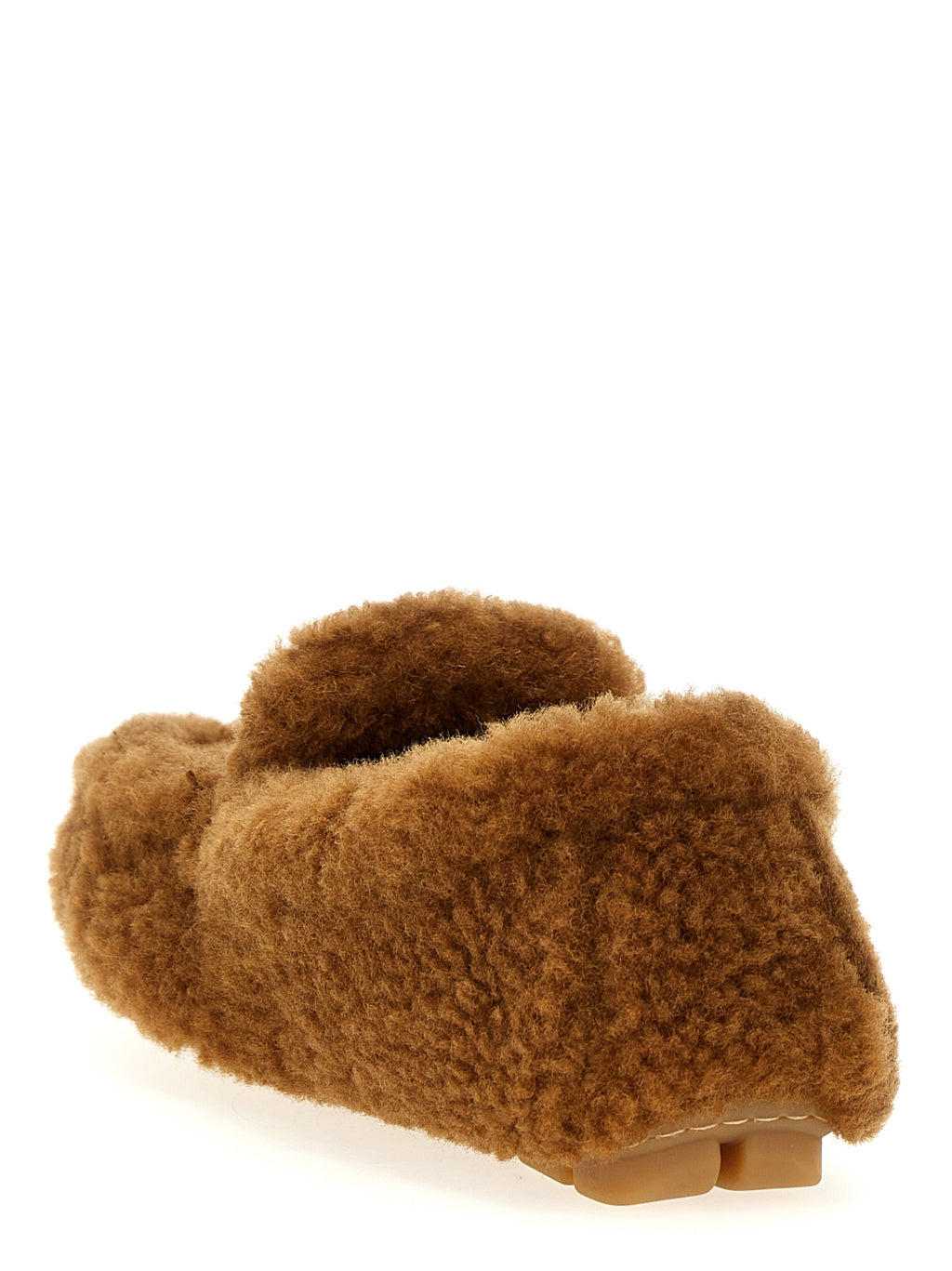 Prada | Brown Lamb Leather Slip-On Loafers