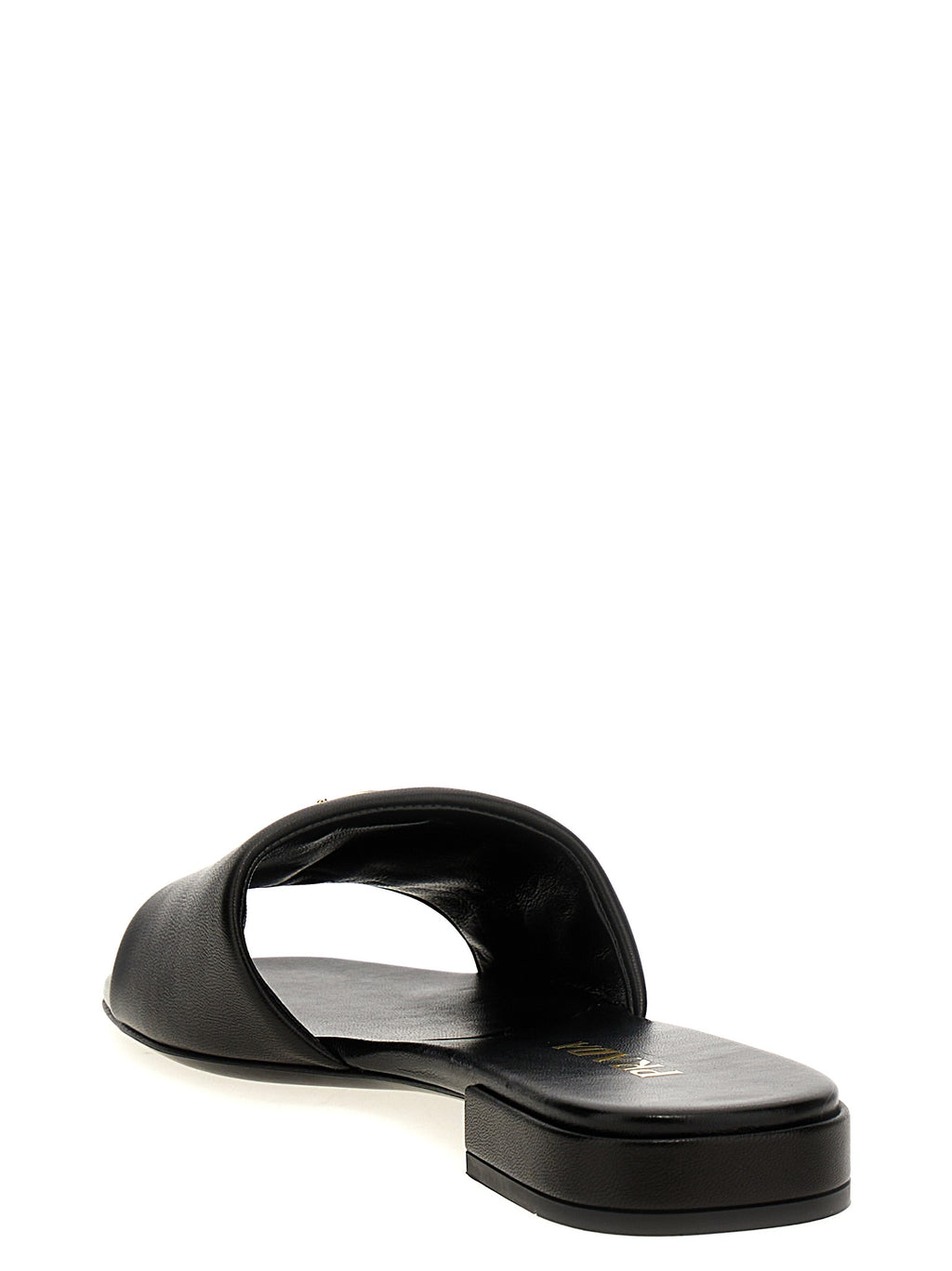 Prada | Black Lamb Leather Slides