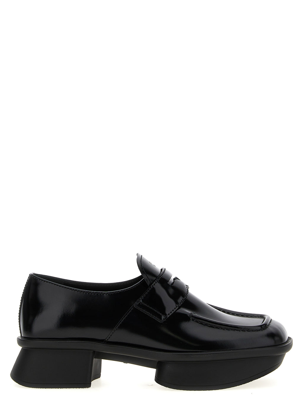 Prada | Black Calfskin Slip-On Loafers