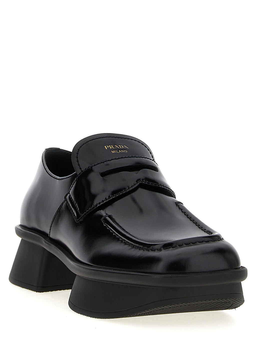 Prada | Black Calfskin Slip-On Loafers