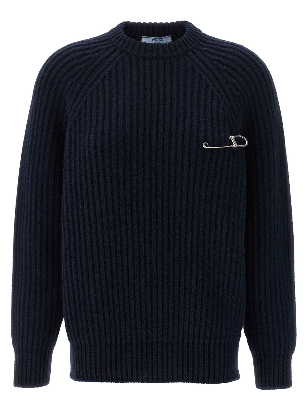 Prada | Blue Virgin Wool Cardigan