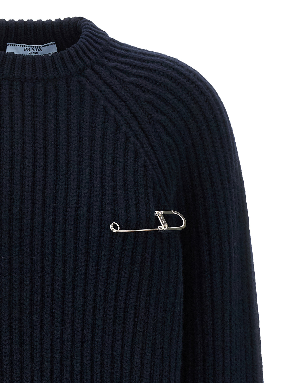 Prada | Blue Virgin Wool Cardigan