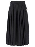 Prada | Gray Virgin Wool Midi Skirt