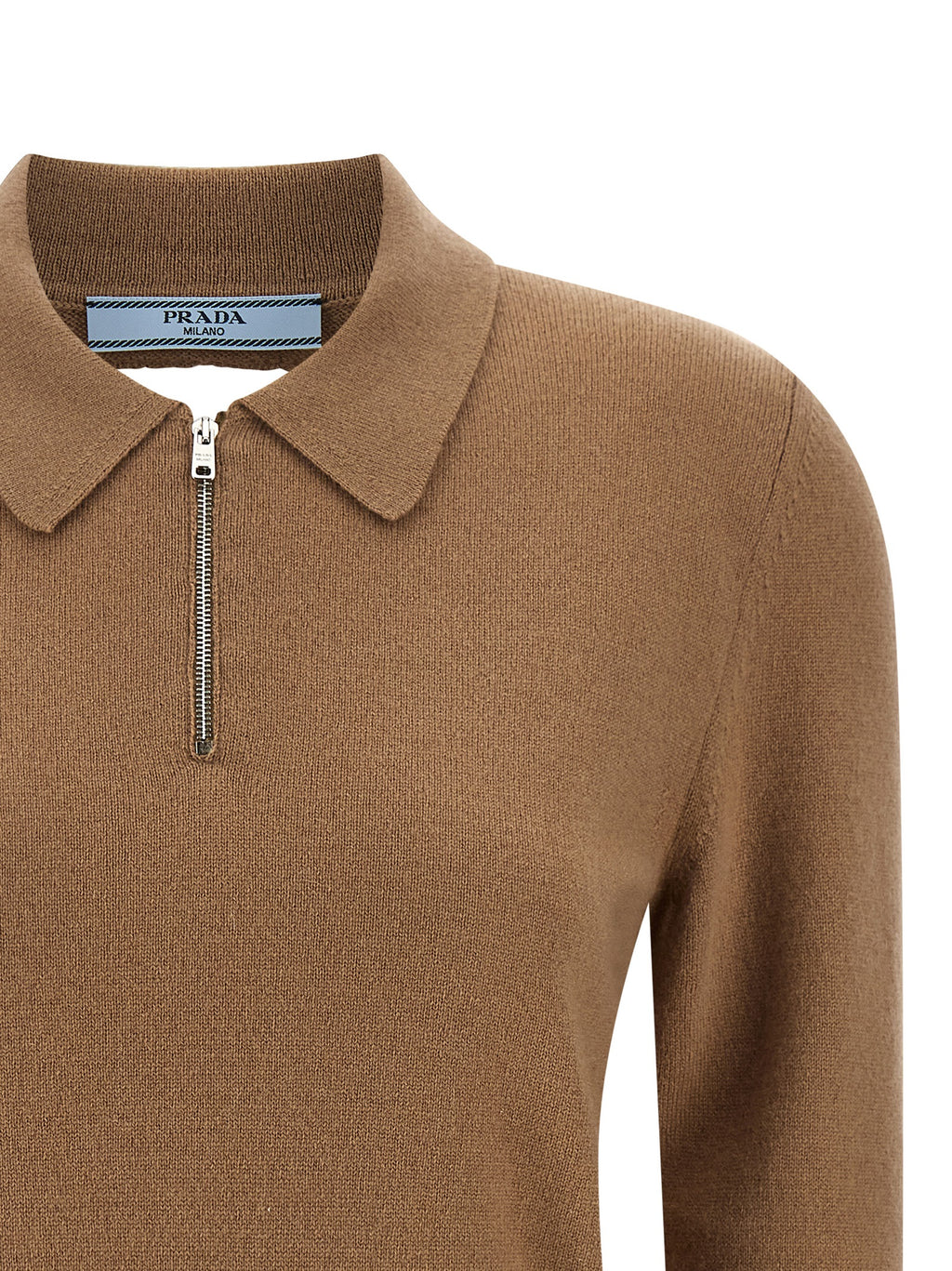 Prada | Beige Cashmere Polo Shirt