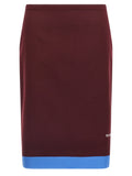 Miu Miu | Bordeaux Virgin Wool Midi Skirt