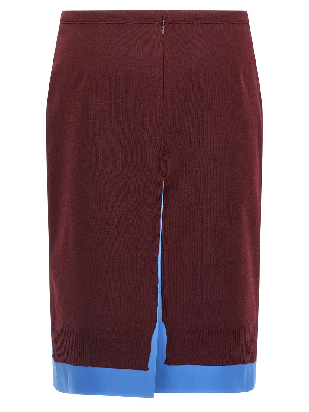 Miu Miu | Bordeaux Virgin Wool Midi Skirt