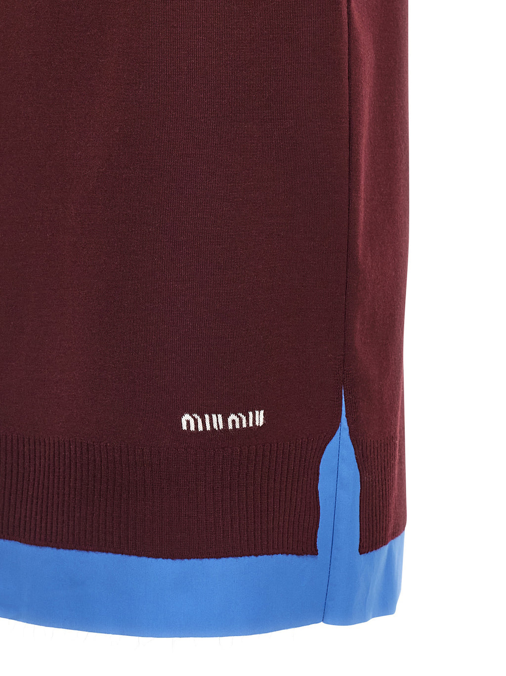 Miu Miu | Bordeaux Virgin Wool Midi Skirt